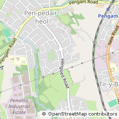 Map of Hengoed, MID Glamorgan