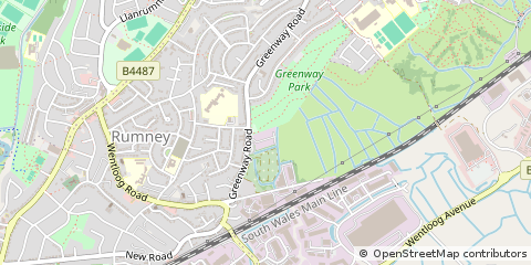 Map of Rumney, Cardiff