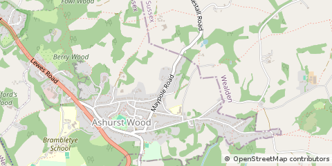 Map of East Grinstead