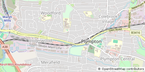 Map of Plymouth, Devon