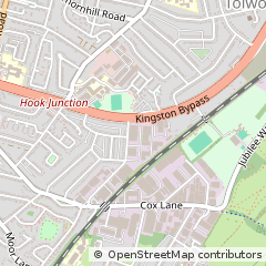 Map of Chessington, Surrey