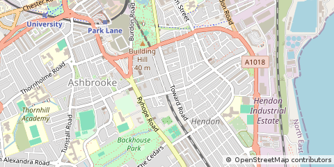 Map of Sunderland