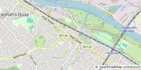 Map of Connahs Quay, Flintshire