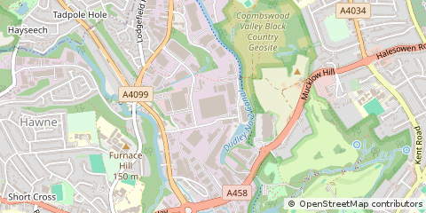 Map of Halesowen, West Midlands