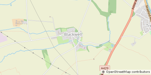 Map of Shipston on Stour, Warwickshire