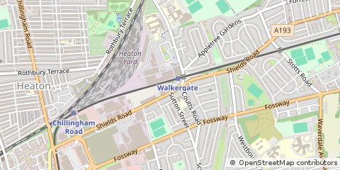 Map of Newcastle Upon Tyne