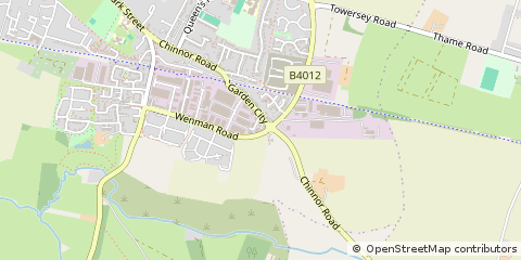 Map of Thame, Oxfordshire