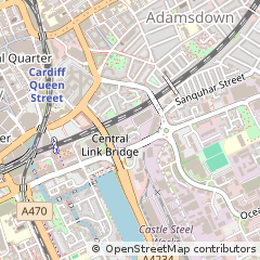 Map of Cardiff, South Glamorgan