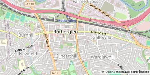 Map of Glasgow, Strathclyde