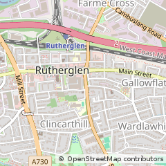 Map of Glasgow, Strathclyde