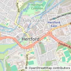 Map of Hertford, Hertfordshire