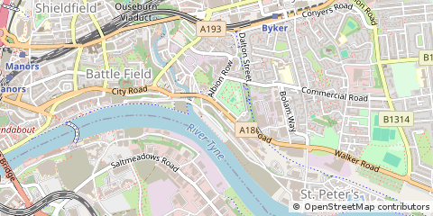 Map of Newcastle Upon Tyne
