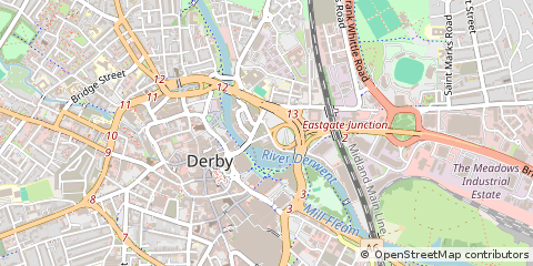 Map of Derby, Derbyshire