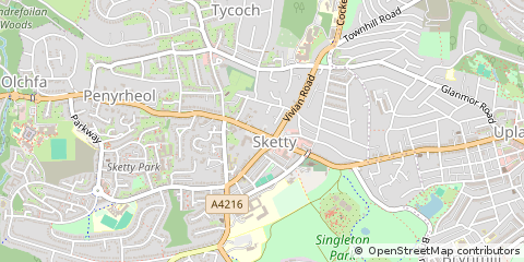 Map of Swansea
