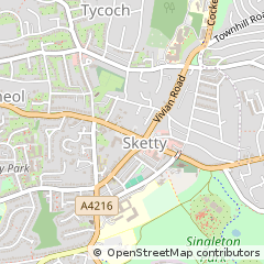 Map of Swansea