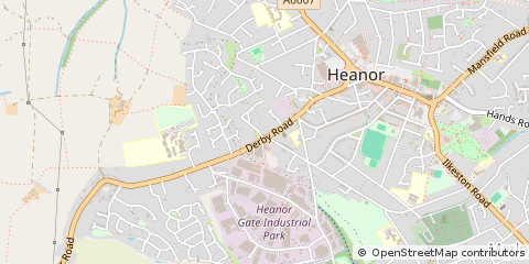 Map of Heanor, Derbyshire