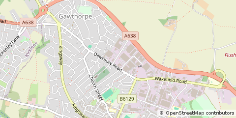 Map of Wakefield, West Yorkshire
