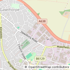 Map of Wakefield, West Yorkshire