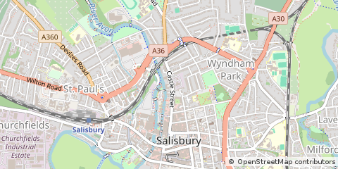 Map of Salisbury, Wiltshire