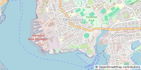 Map of Plymouth, Devon