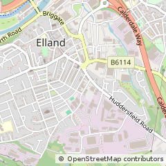 Map of Elland, West Yorkshire