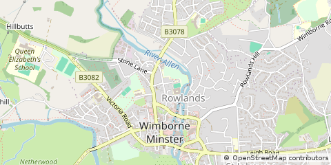 Map of Wimborne