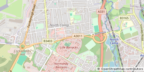 Map of Farnborough, Hampshire