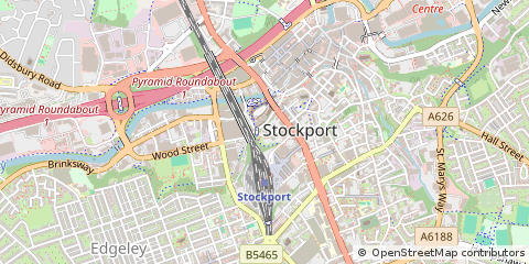 Map of Stockport, Cheshire