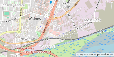 Map of Widnes, Cheshire