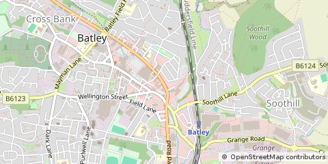 Map of Batley, West Yorkshire