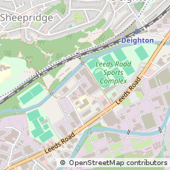 Map of Huddersfield, West Yorkshire