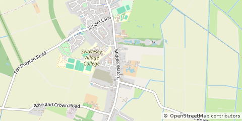 Map of Swavesey, Cambridgeshire