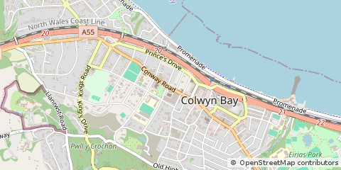 Map of Colwyn BAY, Conwy