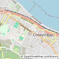 Map of Colwyn BAY, Conwy