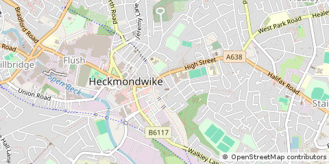 Map of Heckmondwike, West Yorkshire