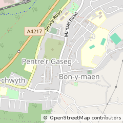 Map of Swansea, West Glamorgan