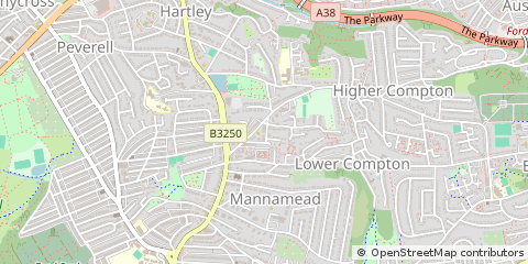 Map of Plymouth, Devon