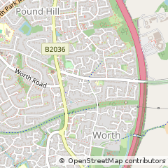 Map of Worth, Crawley