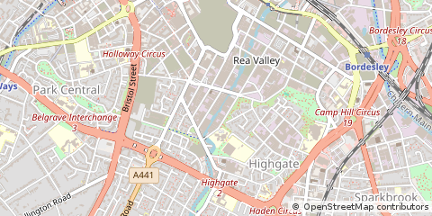 Map of Birmingham, West Midlands