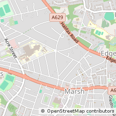 Map of Huddersfield, Yorkshire