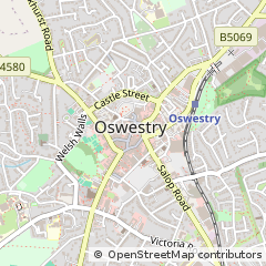 Map of Oswestry, Shropshire
