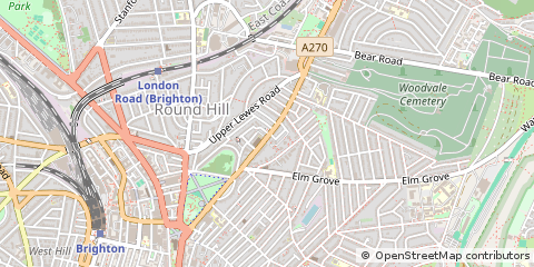 Map of Brighton, East Sussex