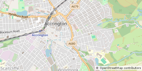 Map of Accrington, Lancashire