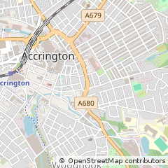 Map of Accrington, Lancashire