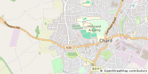 Map of Chard, Somerset