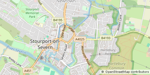 Map of Stourport-on-Severn