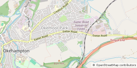 Map of Okehampton