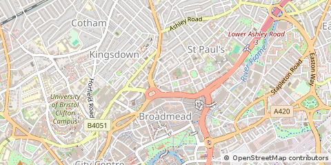 Map of Bristol, Avon