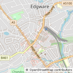 Map of Edgware, Middlesex