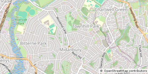 Map of Southampton, Hampshire